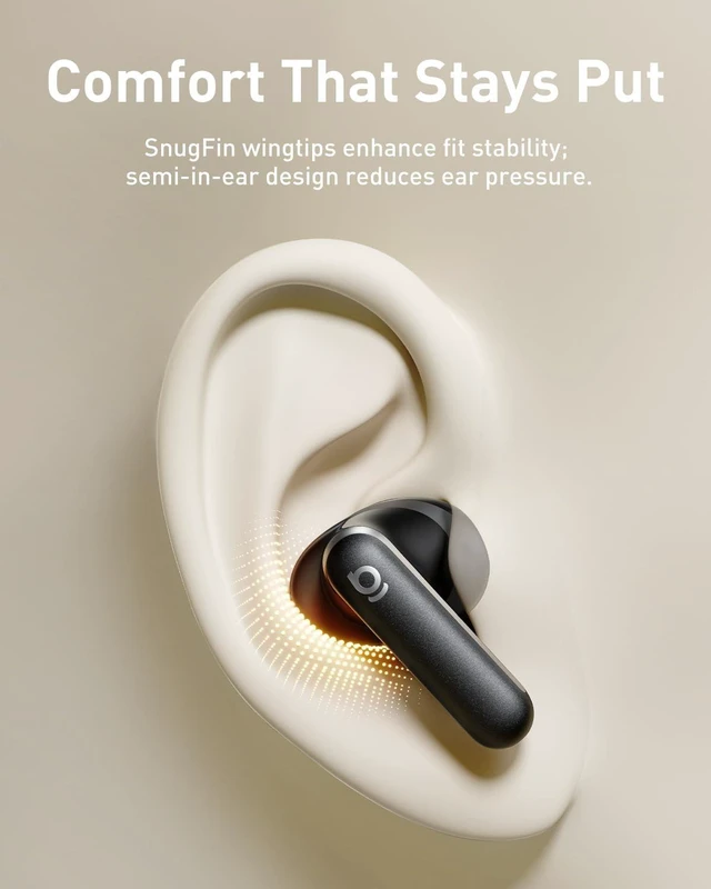 Alt view image 2 of 5 - Baseus MS1 Noise Cancelling Earbuds, Semi in-Ear Headphones