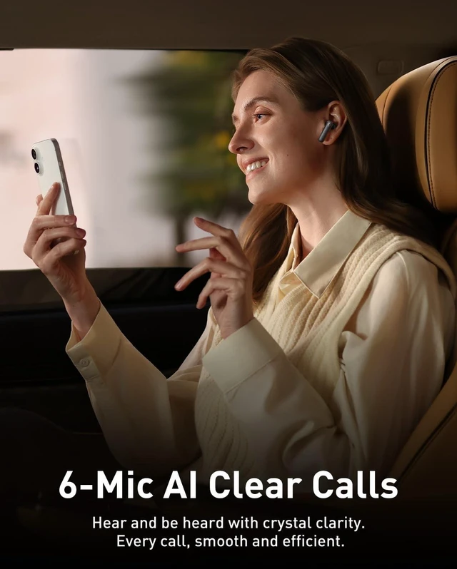 Alt view image 5 of 5 - Baseus MS1 Noise Cancelling Earbuds, Semi in-Ear Headphones