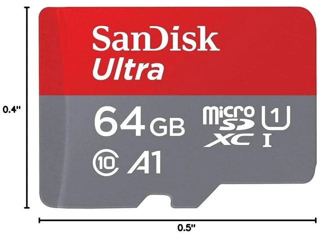 Alt view image 4 of 4 - SanDisk 64GB Ultra microSDXC -I Memory Card with Adapter - 120MB/s, C10, U1, Full HD, A1, Micro SD Card - SDSQUA4-064G-GN6MA