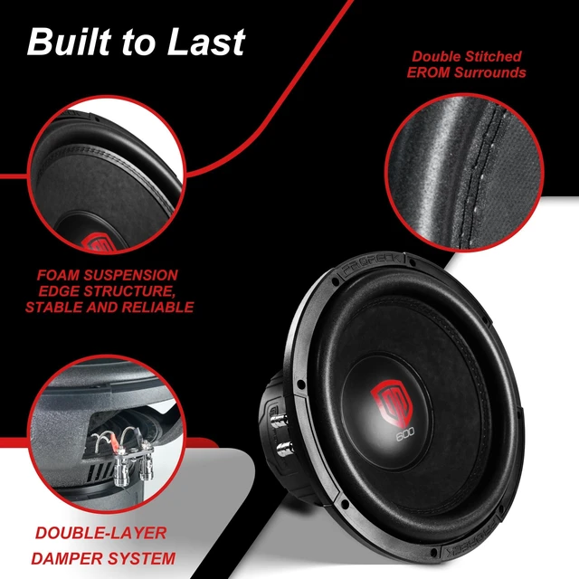Alt view image 4 of 5 - PRORECK Audio 610 10", Max Power 1800W Max Power Loud 10inch Car subwoofer Dual Easy Mounting (4, Ohms)