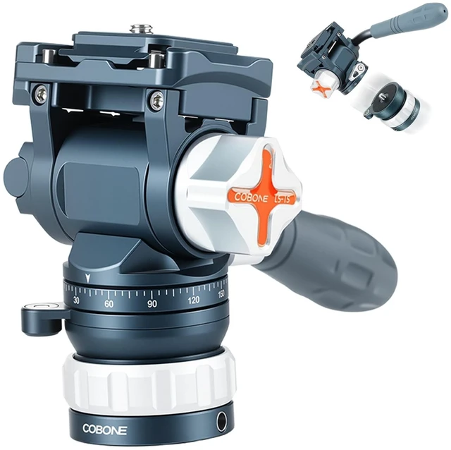 Main image of XILETU COBONE Fluid Tripod Head, Detachable Leveling Bowl, 5kg Load for Travel Vlog & Photography
