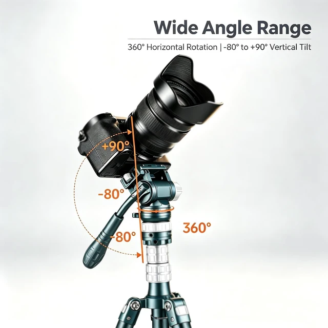 Alt view image 5 of 5 - XILETU COBONE Fluid Tripod Head, Detachable Leveling Bowl, 5kg Load for Travel Vlog & Photography