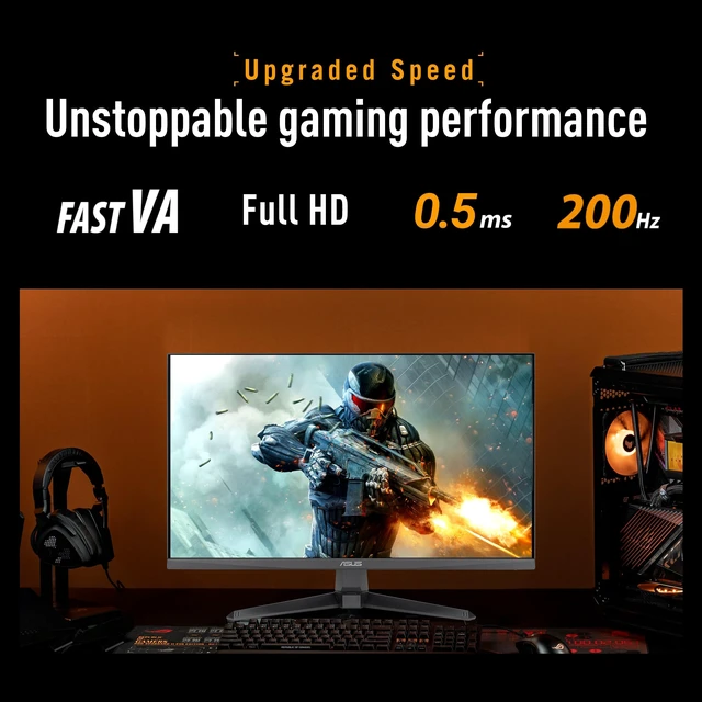 Alt view image 3 of 5 - ASUS VG257Q5A Early Set up