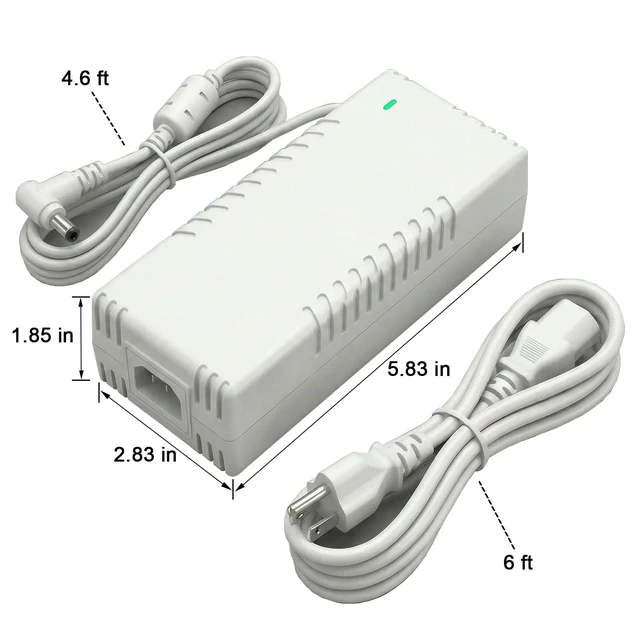 Alt view image 3 of 5 - MZSZYH 54V Power Adapter Compatible with Ubiquiti UniFi USW-Ultra Switches