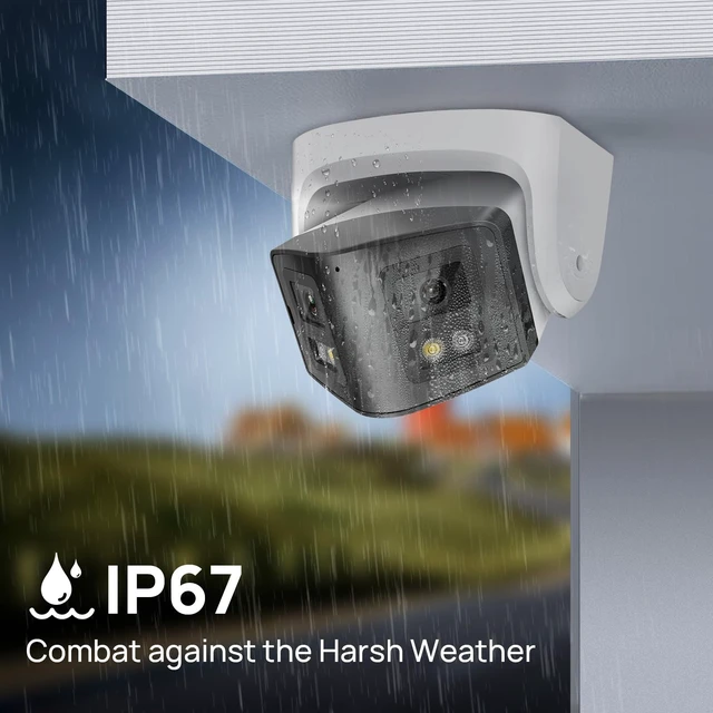 Alt view image 5 of 5 - Dual-Lens 4K PoE Camera, Panoramic Wide View, Dual-Light Color Night Vision