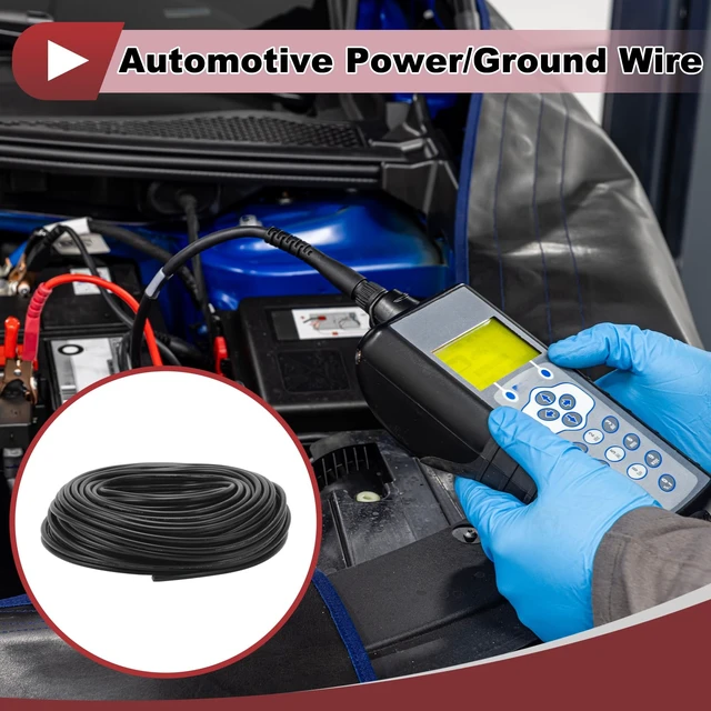 Alt view image 2 of 5 - HEROFFIX Electrical Ground Wire Automotive Power Wire 98FT Black TC 1 Pcs 24AWG 3 Conductor Fully Insulated& Soft Touch Jacket Universal