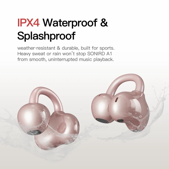 Alt view image 3 of 5 - SONIRD Open Earbuds,Wireless Headphones,Ear Clip On Earphone for Exercise