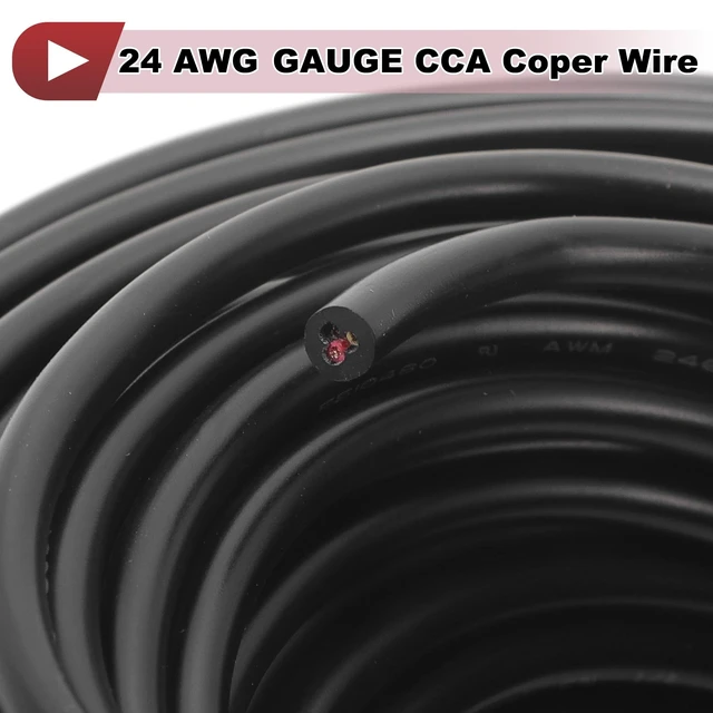 Alt view image 5 of 5 - HEROFFIX Electrical Ground Wire Automotive Power Wire 98FT Black TC 1 Pcs 24AWG 3 Conductor Fully Insulated& Soft Touch Jacket Universal
