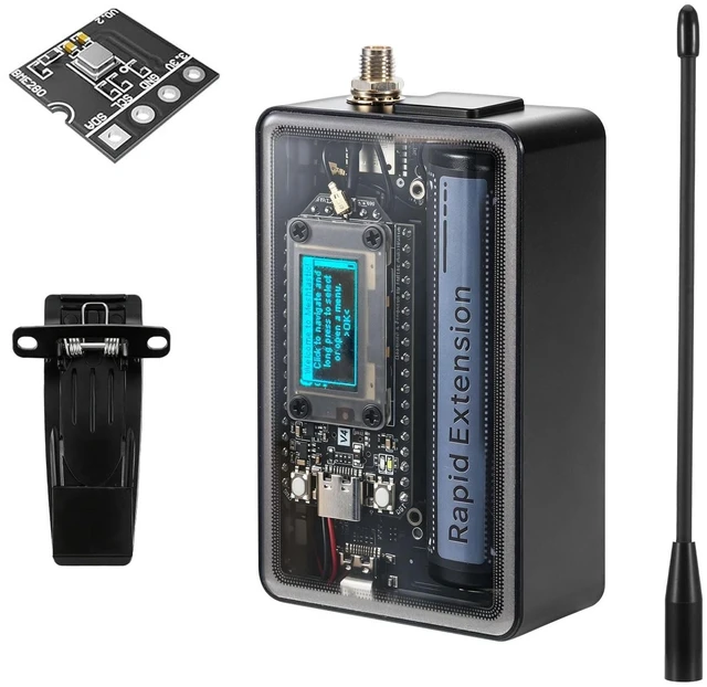 Main image of Heltec V4 LoRa Development Board with BME280 Sensor, ESP32-S3 SX1262 Wireless Module and Tempered Glass Protective Case for Environmental Monitoring IoT and Meshtastic Compatible Devices