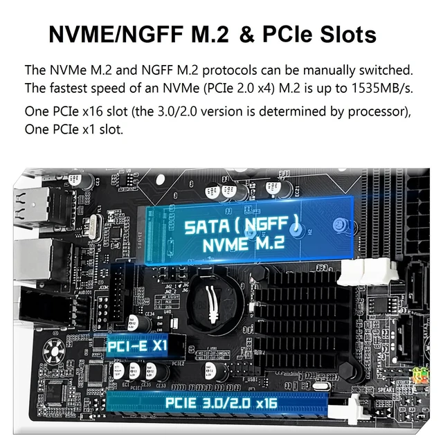 Alt view image 4 of 5 - SHANGZHAOYUAN LGA 1155 Motherboard H61 for Intel 2th/3th Core i7/i5/i3 DDR3