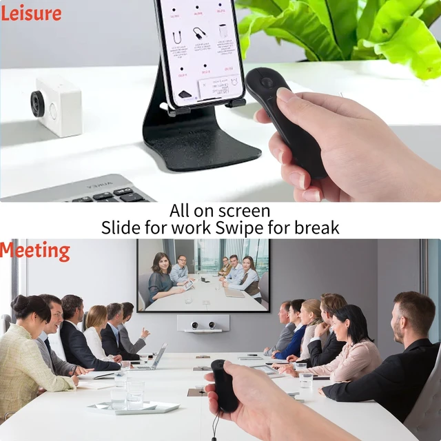 Alt view image 3 of 5 - Air Mouse with Touchpad,Ergonomic Handheld Grip Wireless Mini Mouse Mobile Rechargeable Bluetooth/2.4G Wireless Remote Control Mice for PowerPoint/Tiktok/Camera for PC/Laptop/iOS/Android