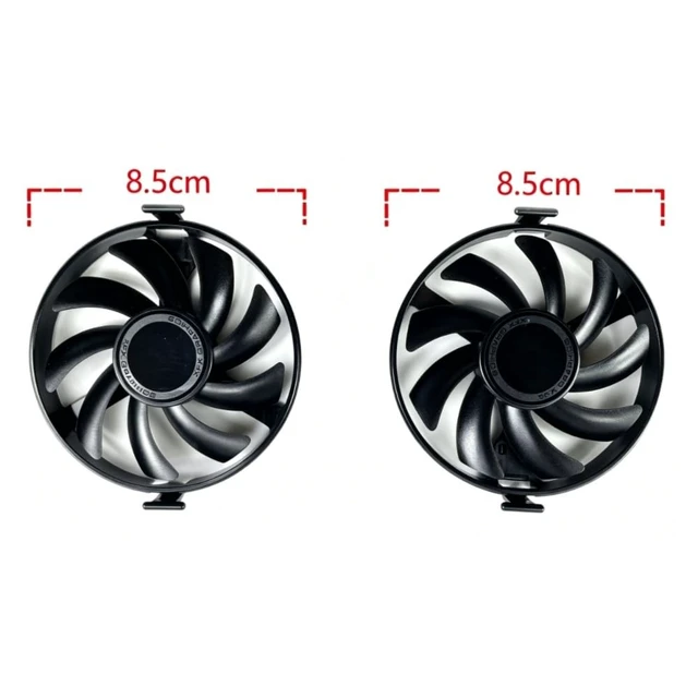 Alt view image 2 of 3 - AKUYAO 85mm GPU Cooling Fans Replacement for XFX Radeon RX470 480 GTR Black Edition FDC10U12S9-C Graphics Card