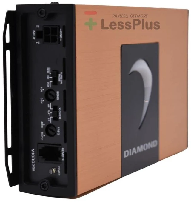 Alt view image 2 of 5 - Diamond Audio MICRO2V2 2-Channel Class D Amplifier, 500W, Full Range, Compact Design, RCA Connectivity