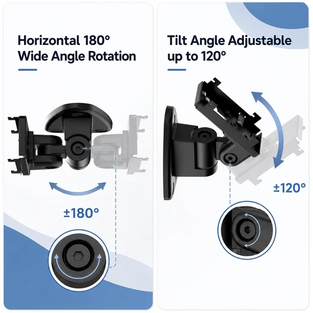 Alt view image 5 of 5 - Dinghosen Upgrade 2 Pack Speaker Mount for Bose Speaker Wall Mount Brackets, for Bose WB-50, WB-50 Series II, CineMate 520, Lifestyle, Soundtouch Series, Swivel & Tilt, Black