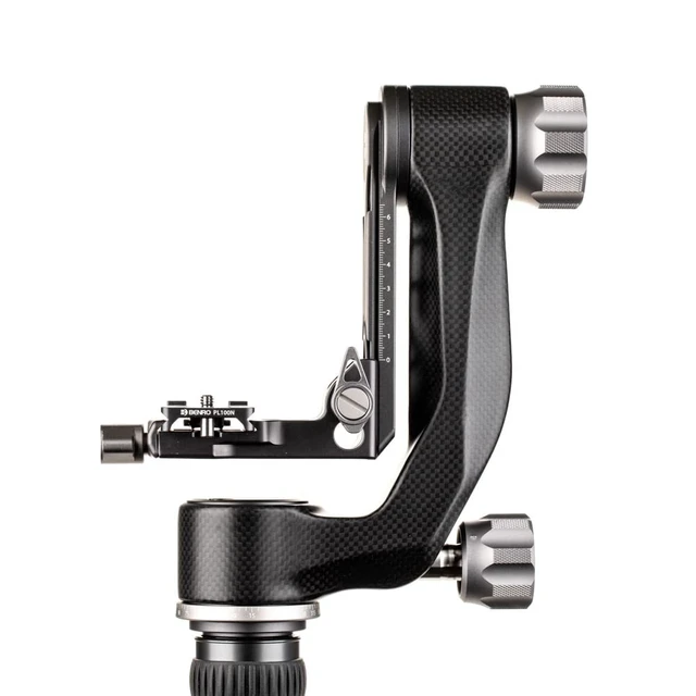 Alt view image 3 of 5 - Benro Mini Travel Size Gimbal Head for Mirrorless Cameras, Carbon Fiber with PL100N Plate (GH5CMINI)