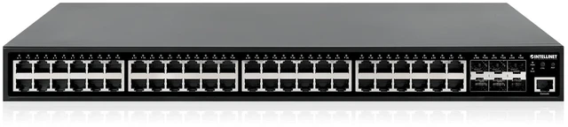 Main image of Intellinet 54-Port Managed PoE+ Switch, 48 Gigabit Ports, 450W, 6 10G SFP+