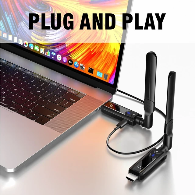 Alt view image 3 of 5 - PWAYTEK Wireless HDMI Transmitter and Receiver Kit, 5GHz Long Range 1148ft (350m), Plug & Play 1080P Full HD,TX+RX (Expandable to 6 Screens), Compatible with Laptop/Camera/Projector/HDTV Black