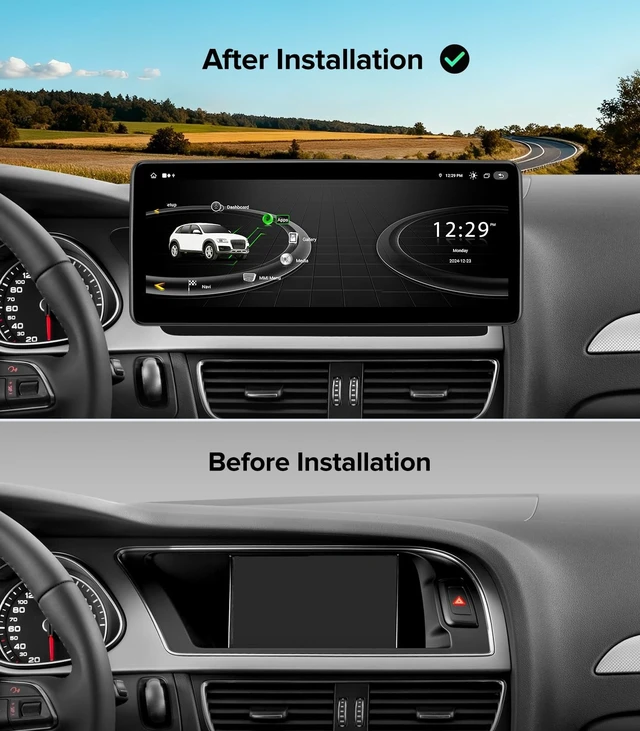 Alt view image 5 of 5 - ApexNav 12.3" CarPlay Radio for 09-16 Audi A4 B8 A5 S4 S5 MMI 3G System