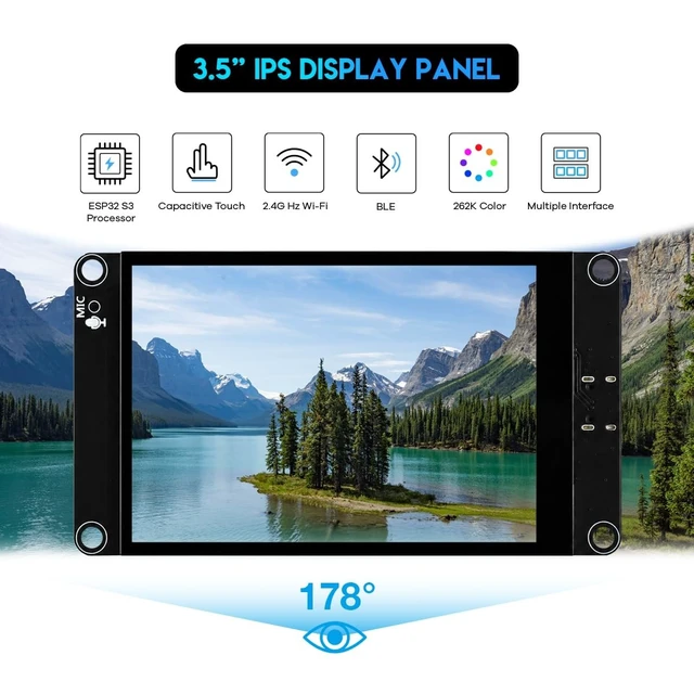 Alt view image 2 of 5 - Hosyond ESP32-S3 Touchscreen Module, 3.5" 240x320 IPS LCD EPS32 Display with WiFi Bluetooth Capacitive Touch Screen for Arduino IoT Projects
