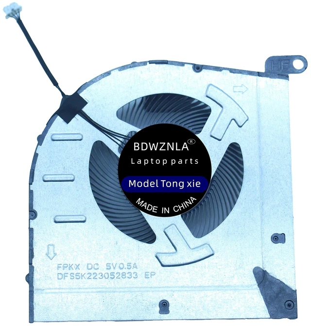 Alt view image 4 of 5 - BDWZNLA Replacement New CPU and GPU Cooling Fan for Lenovo IdeaPad Gaming 3 15-IAH7 Laptop DFS5K223052833 FPKX DFS5K221153713 FPKW DC5V 0.5A Fan