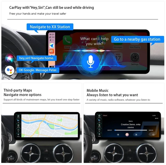 Alt view image 5 of 5 - Uckazy 12.3" for Mercedes GLK X204 NTG4.0 2008-2012 CarPlay Android