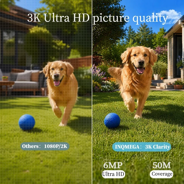 Alt view image 3 of 5 - INQMEGA 3K Three Lenses 15X Zoom 4G Cellular Wireless Solar Security Camera