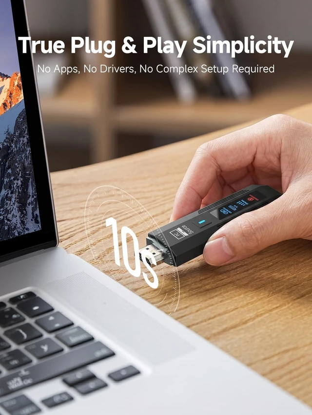 Alt view image 2 of 5 - Moman Wireless HDMI Transmitter and Receiver, Plug & Play 1080P, 4K Decode
