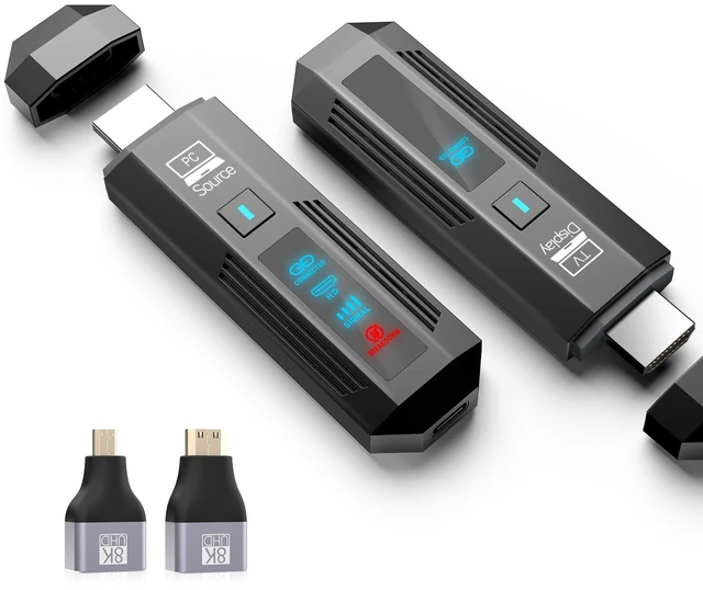 Main image of Moman Wireless HDMI Transmitter and Receiver, Plug & Play 1080P, 4K Decode