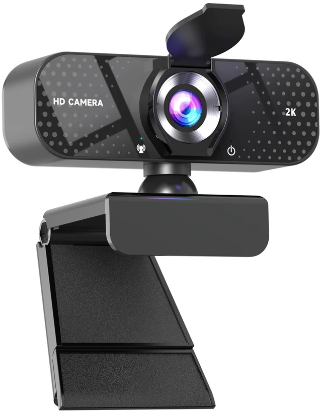 Main image of TRAUSI 2K HD Plug & Play Webcam with Privacy Cover and Noise-Canceling Mic, Compatible with Teams Beiyongde