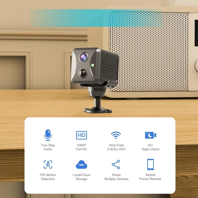 Alt view image 2 of 5 - PABXTATU 4G LTE Hidden Spy Camera, Cellular Security Cameras Wireless Indoor with 4G SIM Card (No WiFi) with Motion Detection, Night Vision, 2-Way Talk & Siren, Phone App Remote Control