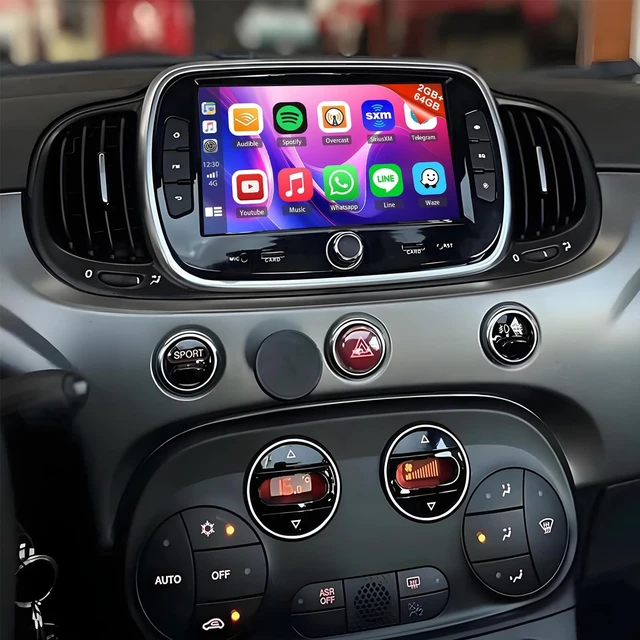 Main image of Android 13 Car Stereo for Fiat 500 2016-2019, 7 Inch Touchscreen Car Audio Receivers with CarPlay Android Auto Bluetooth, FM Radio GPS Navigation AHD Backup Camera 2+64G