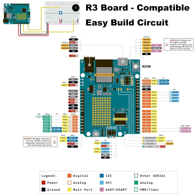 Alt view image 3 of 4 - Uno R4 WiFi Super Starter Kit Compatible with Arduino IDE, Electronics Learning Set with Breadboard, Sensors & Circuit Board, DIY Robotics STEM Kit for Beginners, with Online Tutorials & Video C