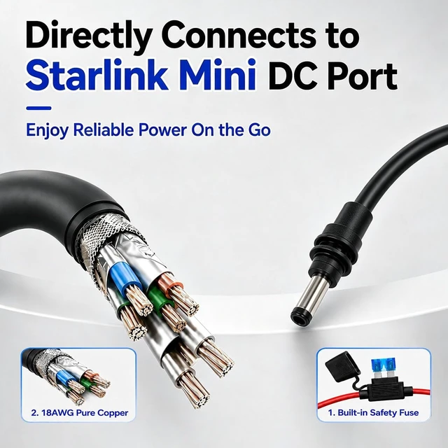 Alt view image 5 of 5 - Boost Converter for Starlink Mini 12/24V to 30V 3.5A with Alligator Clips