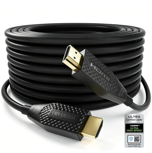 Main image of 8K Long Fiber Optic Hdmi cable in-Wall CL3 Rated 48Gbps 50ft Certified Ultra High speed HDMI 2.1 Cord 8K@60Hz 4K@120Hz 10K@30Hz HDCP 2.2&2.3, eARC HDR10 Dolby Compatible with PS5/TV/PC/Switch/Mac/Xbox