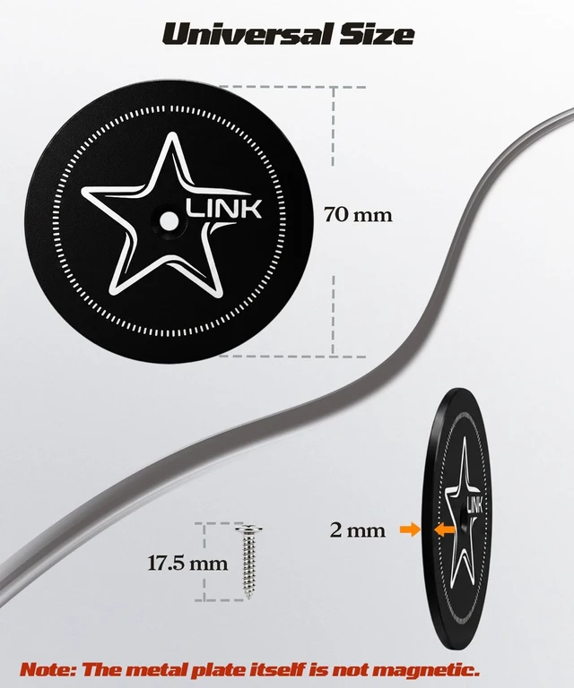 Alt view image 5 of 5 - 4 Pack Metal Mounting Plate for Starlink Mini/Gen 3 Magnetic Mounts, 70 mm