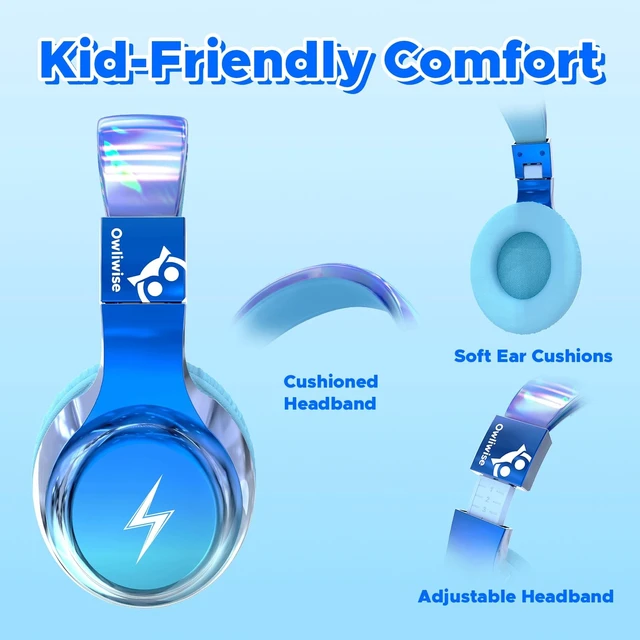 Alt view image 3 of 5 - Owliwise Kids Headphones with Cord with Mic, 85/94dB Safe Volume Limit