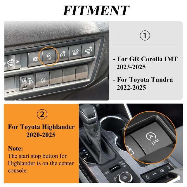 Alt view image 2 of 5 - Tectary Auto Start Stop Eliminator Fits for Toyota Tundra 2022-2025 2026/ GR Corolla IMT 2023-2025/ Highlander 2020-2025, Autostop A-Off System Delete/Disabler/Canceller Device