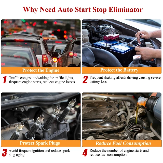 Alt view image 4 of 5 - Tectary Auto Start Stop Eliminator Fits for Toyota Tundra 2022-2025 2026/ GR Corolla IMT 2023-2025/ Highlander 2020-2025, Autostop A-Off System Delete/Disabler/Canceller Device