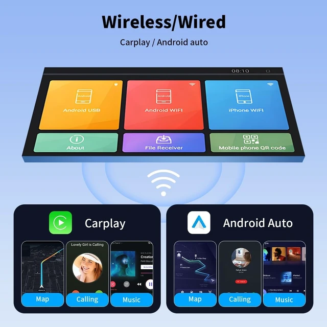 Alt view image 2 of 5 - Worldlinkit 2 in 1 Wireless CarPlay and Android Auto Adapter, Supports 1000+ Car's with Built-in Wired CarPlay/Android Auto, No Delay, Stable Connection, Stable Connection Compatible with iOS 1