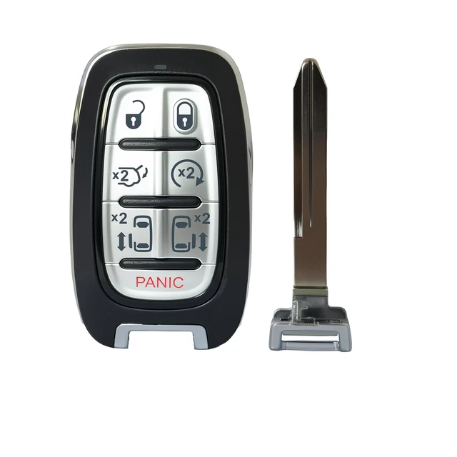 Alt view image 3 of 5 - Remote Key Fob Fobik Compatible for Chrysler Pacifica 2017 2018 2019 2020 2021 Voyager 2020 2021 Keyless Entry Remote Control(FCC:M3N-97395900 68217832AC 433 MHz)