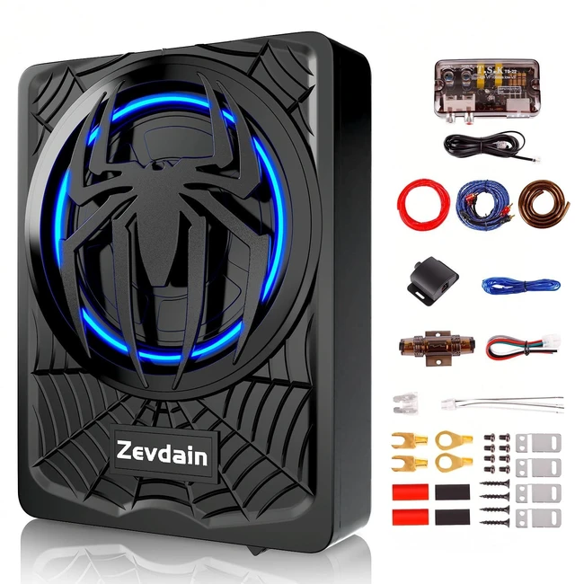 Main image of Zevdain 1200w subwoofer,Under Seat Subwoofers with Amp(Class D MOSFET Amp)
