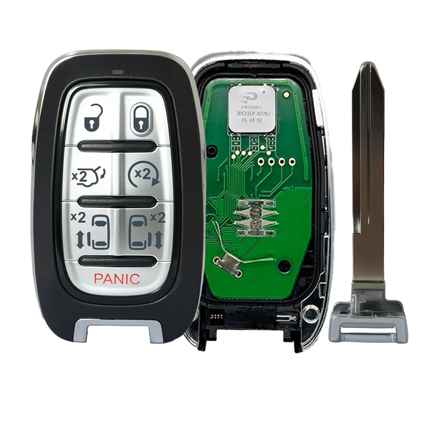 Alt view image 5 of 5 - Remote Key Fob Fobik Compatible for Chrysler Pacifica 2017 2018 2019 2020 2021 Voyager 2020 2021 Keyless Entry Remote Control(FCC:M3N-97395900 68217832AC 433 MHz)