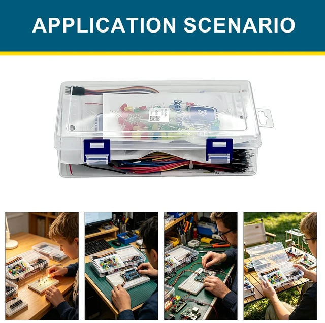 Alt view image 5 of 5 - Electronics Kit for Arduino, Breadboard, LEDs, Resistors, Boost Module