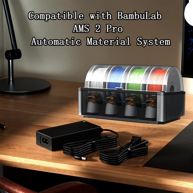Alt view image 2 of 5 - Power Adapter for Bambu Lab AMS 2 Pro Automatic Material System