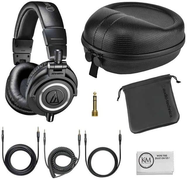 Main image of Audio-Technica ATH-M50x Closed-Back Monitor Headphones ^^ Black Bundle