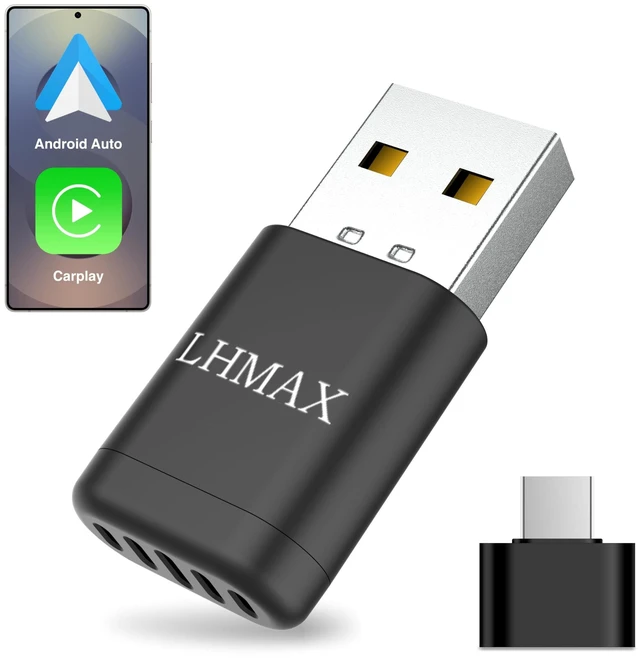 Main image of Ultra-Compact USB-C/A Apple Wireless CarPlay Wireless Android Auto Adapter