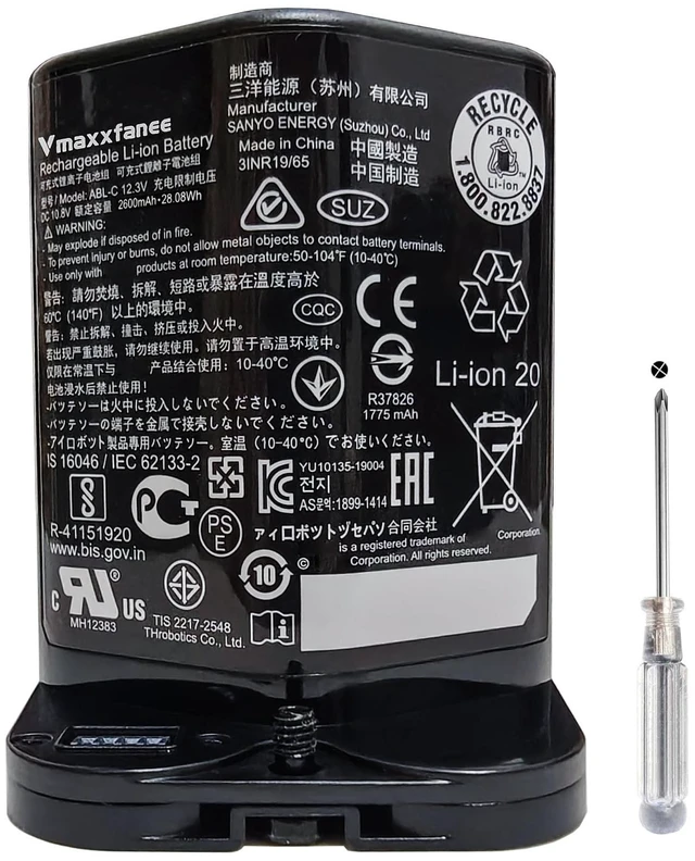 Main image of Vmaxxfanee for Roomb Replacement Lithium Ion Battery ABL-C Compatible with braava Jet M6 Series M611020 M612680 M612880 M614480 3INR19/65