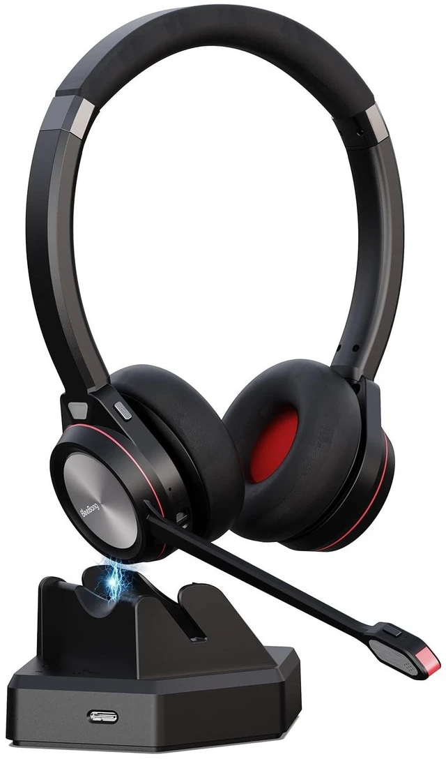 Main image of Beebang Bluetooth Headset with Microphone, Wireless Headset with Mic & Mute Button, 40 Hrs Working Time Noise Cancelling Bluetooth 5.2 for PC Laptop Teams Zooms Work Business Meeting