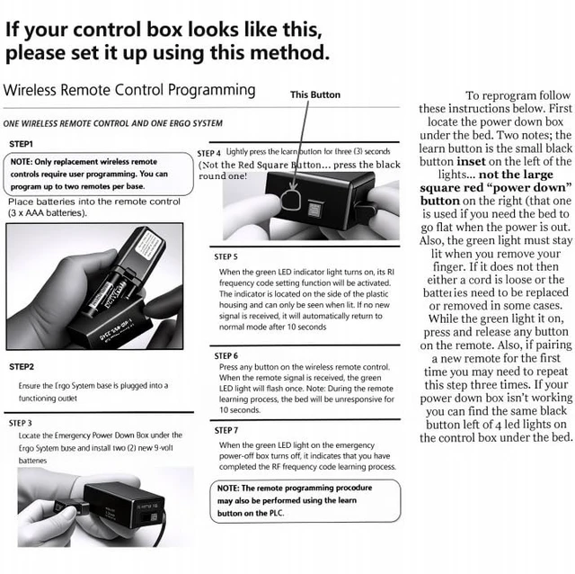Alt view image 3 of 5 - Replacement Remote Control for Reverie, Serta Adjustable Bed