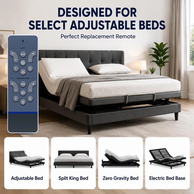 Alt view image 2 of 5 - Replacement Remote Control for Reverie, Serta Adjustable Bed